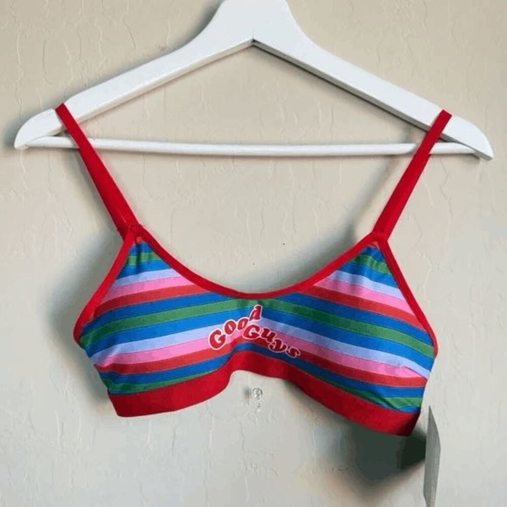 Hot Topic Chucky Colorful Striped Bralette Women’s Medium